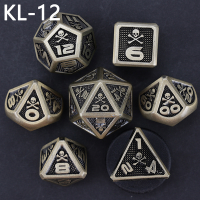 7 Skeleton Dice, Multi-Faced Digital Color DND Brettspiel, Dragon und Dungeon