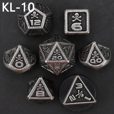 7 Skeleton Dice, Multi-Faced Digital Color DND Brettspiel, Dragon und Dungeon