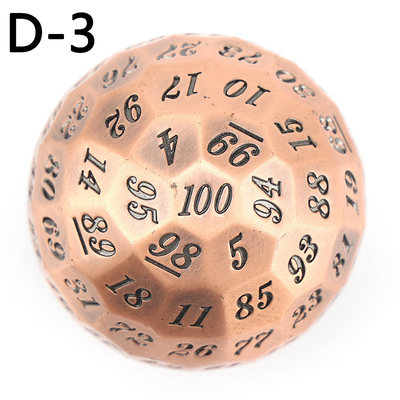 Farbiges Solid 100D Metallwürfel Set Dungeon und Dragon DND # RPG # COC
