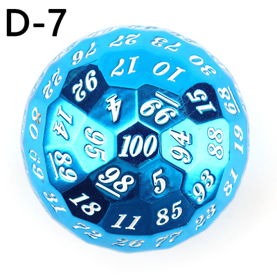 Farbiges Solid 100D Metallwürfel Set Dungeon und Dragon DND # RPG # COC