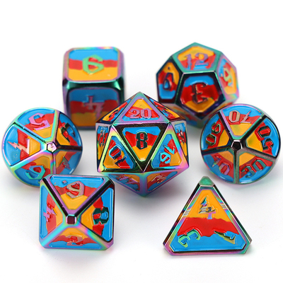 Custom Metall und Kunststoff Würfel D20 Spiel D &amp; D Polyeder DND Würfel Set RPG Würfel