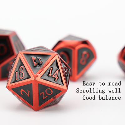 Custom Metallmassivwürfel D20 Spiel D &amp; D Polyeder DND Würfel Set RPG Würfel