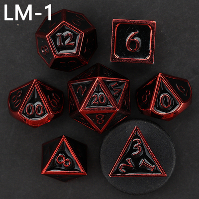 Custom Metallmassivwürfel D20 Spiel D &amp; D Polyeder DND Würfel Set RPG Würfel
