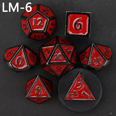 Custom Metallmassivwürfel D20 Spiel D &amp; D Polyeder DND Würfel Set RPG Würfel