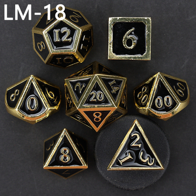 Custom Metallmassivwürfel D20 Spiel D &amp; D Polyeder DND Würfel Set RPG Würfel