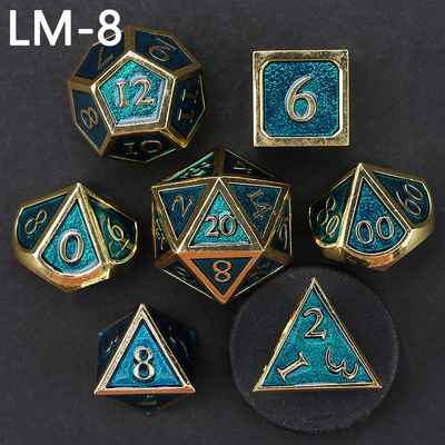 Custom Metallmassivwürfel D20 Spiel D &amp; D Polyeder DND Würfel Set RPG Würfel