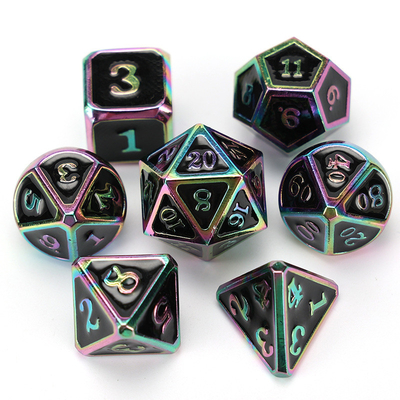 Einzigartiges Design Metall Polygonal Würfel-Kit Suite Würfel