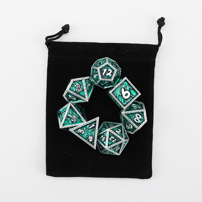 Grüner DND Drachen- und Dungeon-Metallwürfel-Set