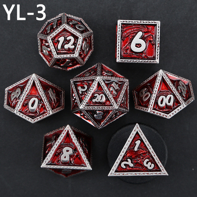 Grüner DND Drachen- und Dungeon-Metallwürfel-Set