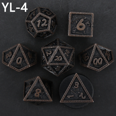 Grüner DND Drachen- und Dungeon-Metallwürfel-Set