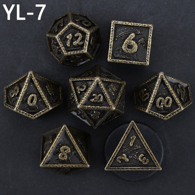 Grüner DND Drachen- und Dungeon-Metallwürfel-Set