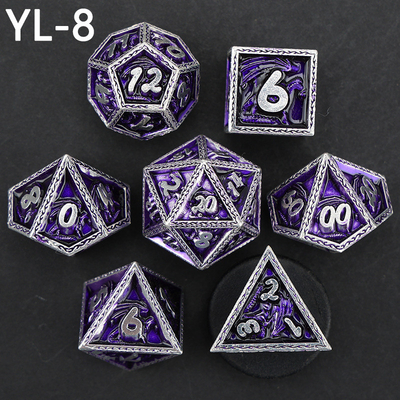 Grüner DND Drachen- und Dungeon-Metallwürfel-Set