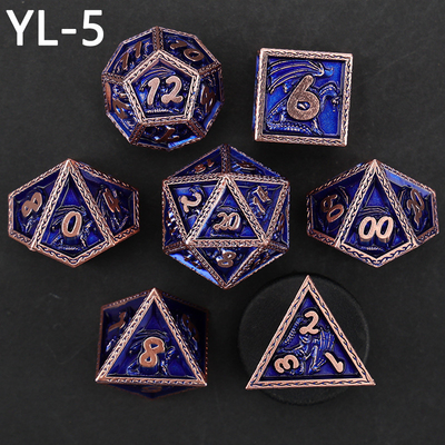 Grüner DND Drachen- und Dungeon-Metallwürfel-Set
