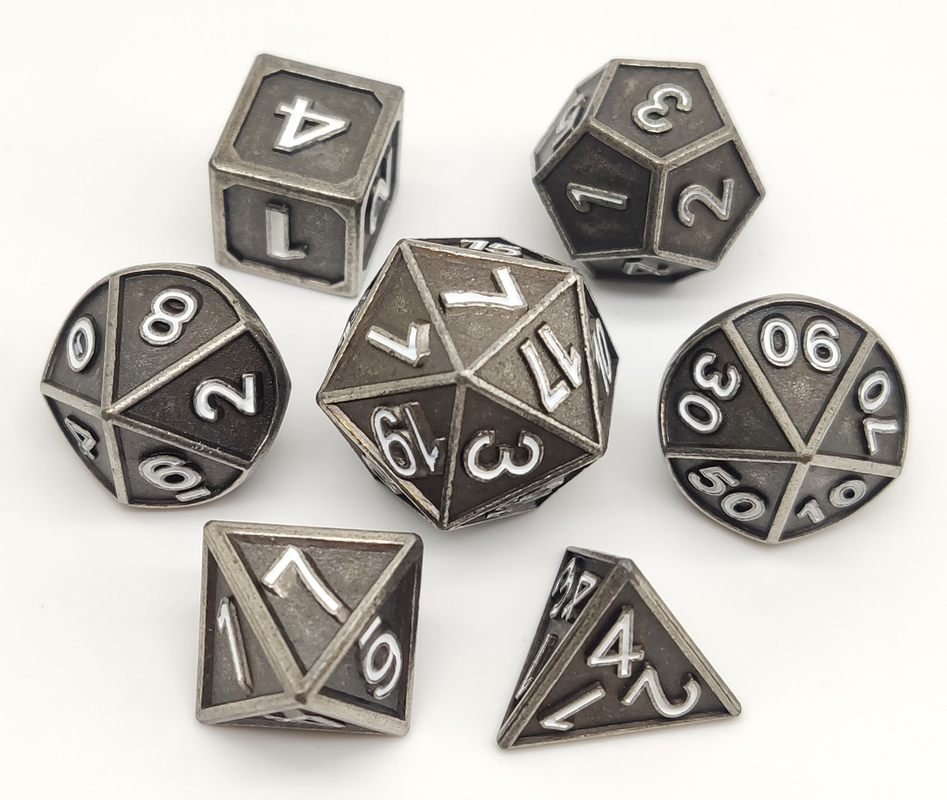 Glattes Endemini-RPG würfeln praktische Harz-Metallmehrfarbenmaterialien