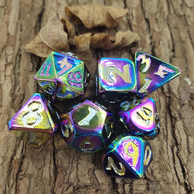 Hand geschnitztes langlebiges Gut für Savage World Polyhedral Changing Dice-tragbare Antiverschleißwürfel