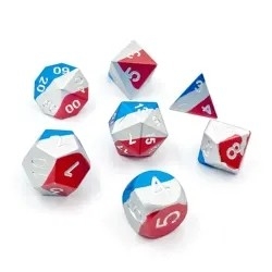 Glatte, leichte Metallwürfel, farbenfrohe Polyeder, DND-Spielwürfel