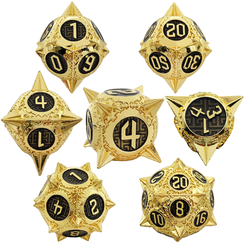 TRPG 16 mm Polyfront DND Metallwürfel mehrfarbiger Meteor Hammer