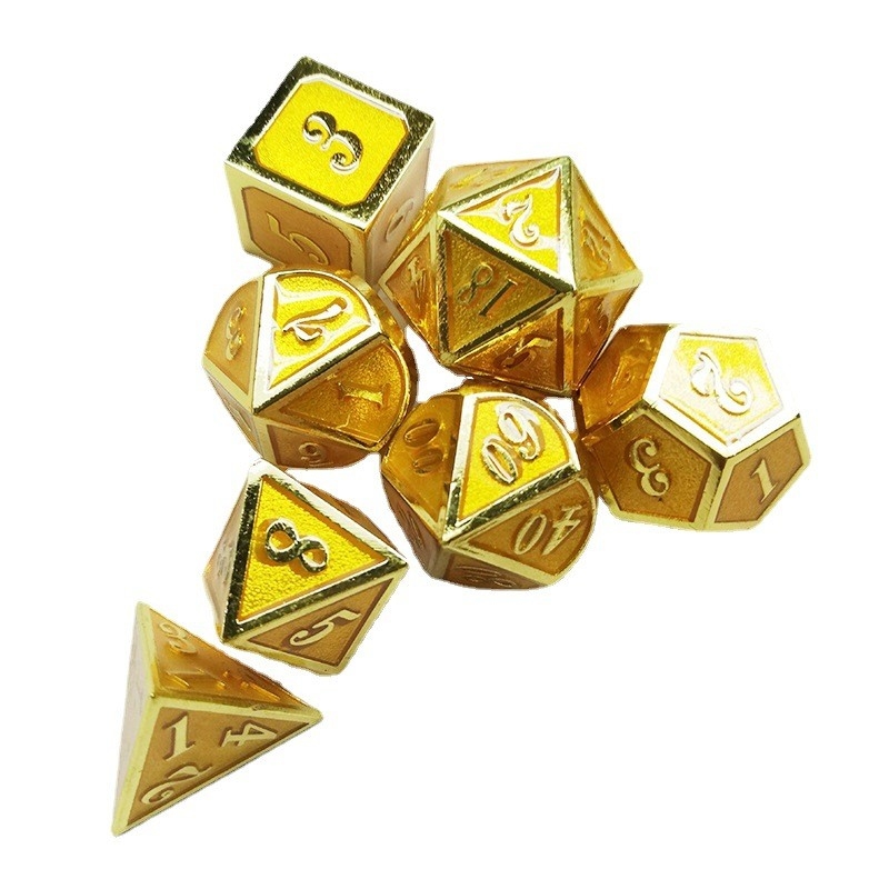 Esmalte Handwerk Massivmetall Würfel Set Bude Herren Tür Cruch DND RPG