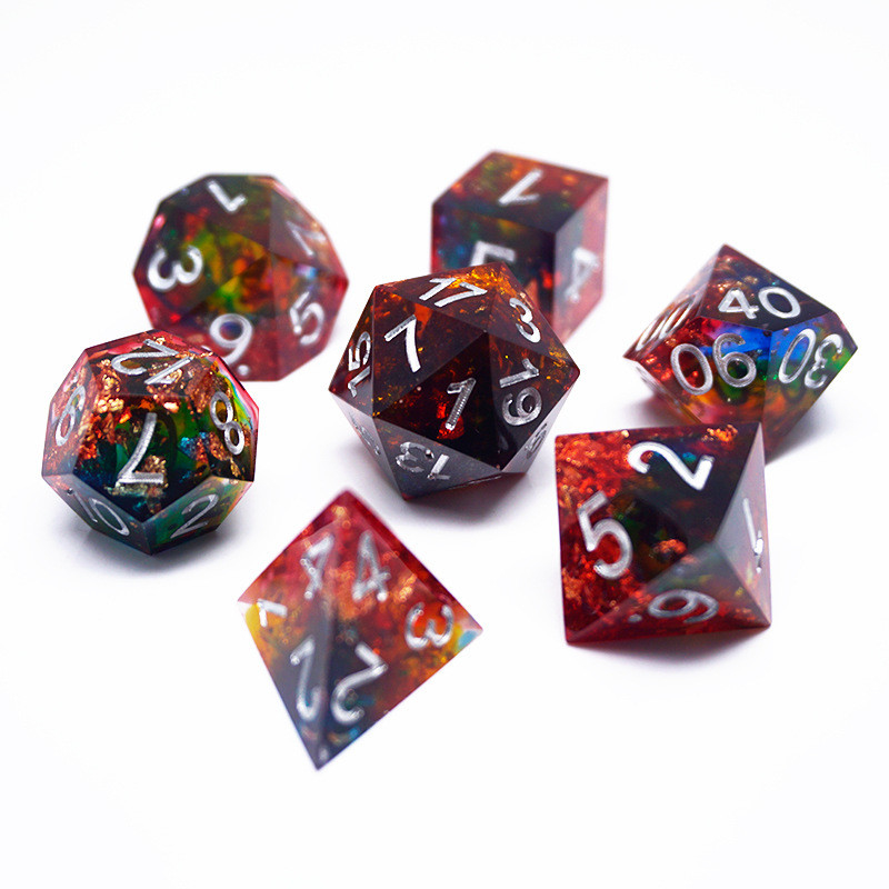 Rot-Gold-Folien-Rasinen-Tanz-Set Handwerk-Anpassung Farbe#Rpg#Dnd#Coc