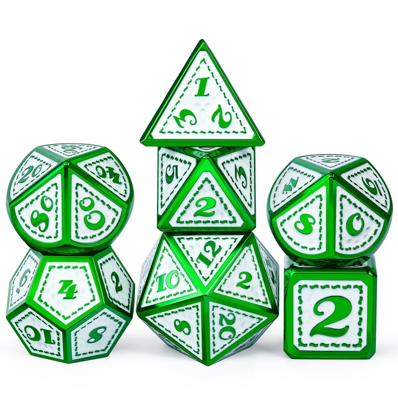Green Dragon Scale Metal Dice Set Vielfältiges Brettspiel Dragon And Dungeon#Dnd#Coc