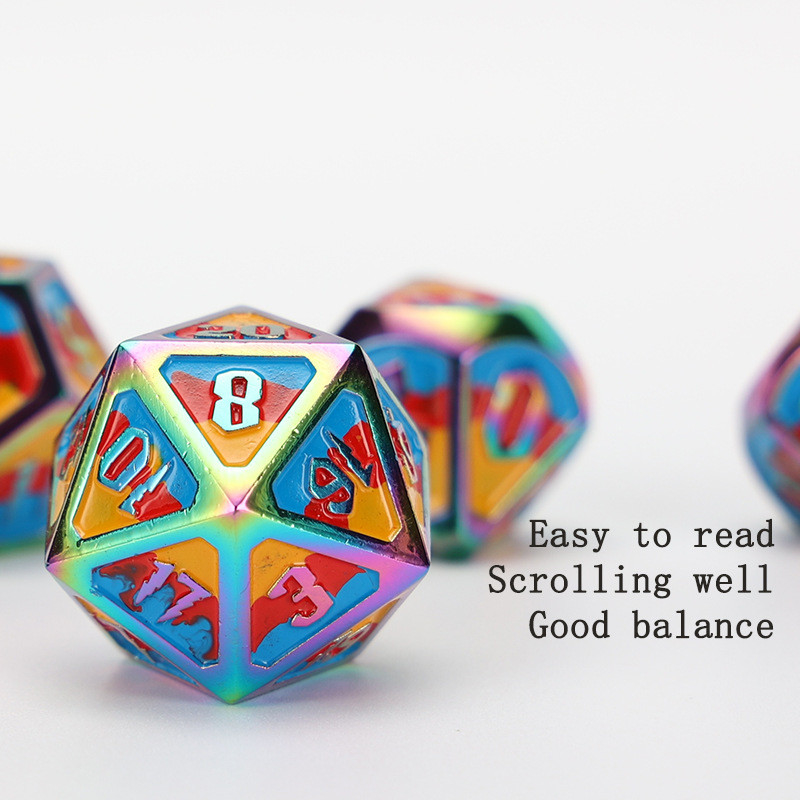 Custom Metall und Kunststoff Würfel D20 Spiel D &amp; D Polyeder DND Würfel Set RPG Würfel