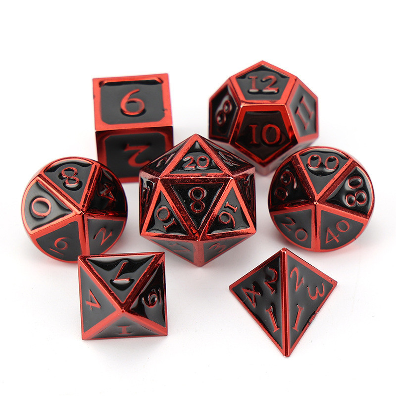 Custom Metallmassivwürfel D20 Spiel D &amp; D Polyeder DND Würfel Set RPG Würfel