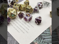 Harz Kupferrahmen Silber transparente Harz Würfel DND Drache und Kerker COC